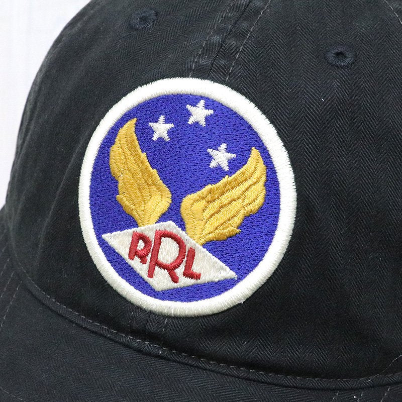Double RL : GARMENT DYE TWILL BALL CAP (BLACK)