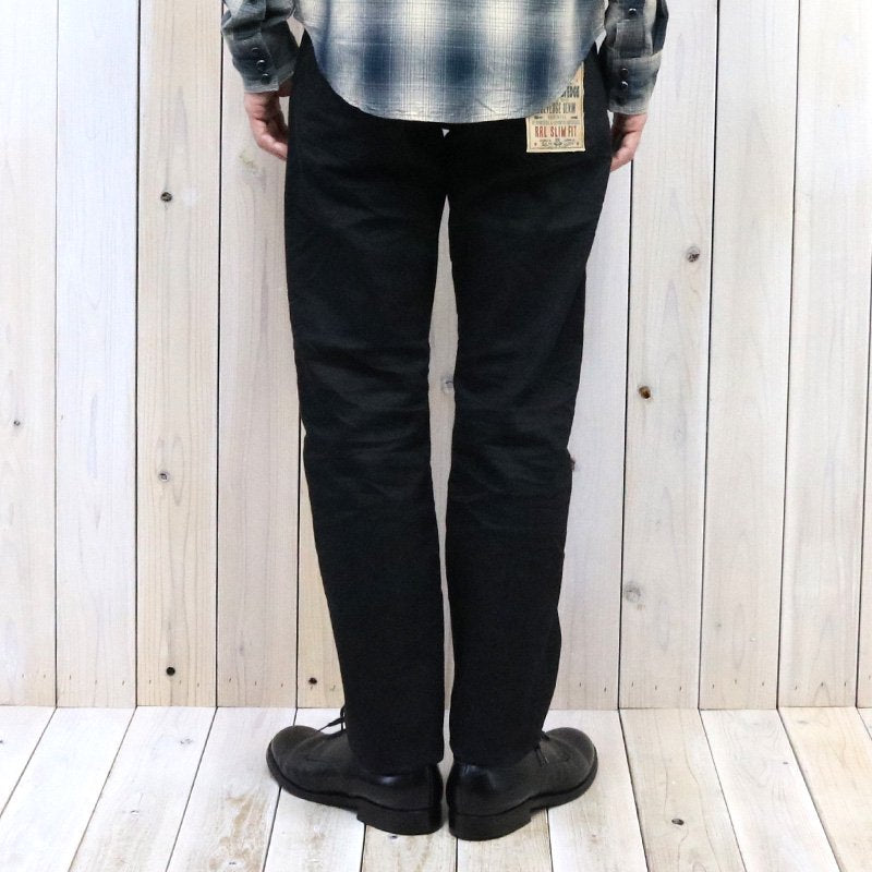Double RL : SLIM FIT BLACK SELVEDGE JEAN (WORN IN BLACK WASH)