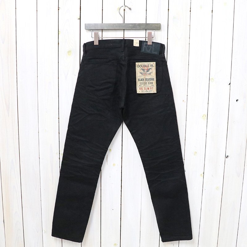 Double RL : SLIM FIT BLACK SELVEDGE JEAN (WORN IN BLACK WASH)