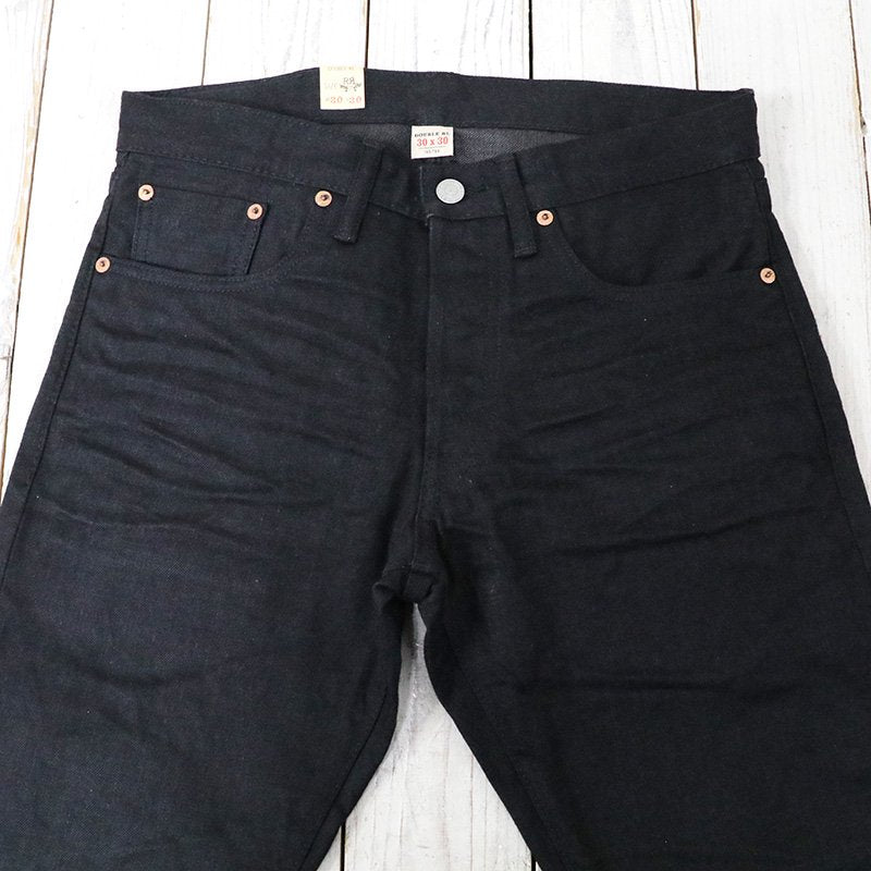 Double RL : SLIM FIT BLACK SELVEDGE JEAN (WORN IN BLACK WASH)