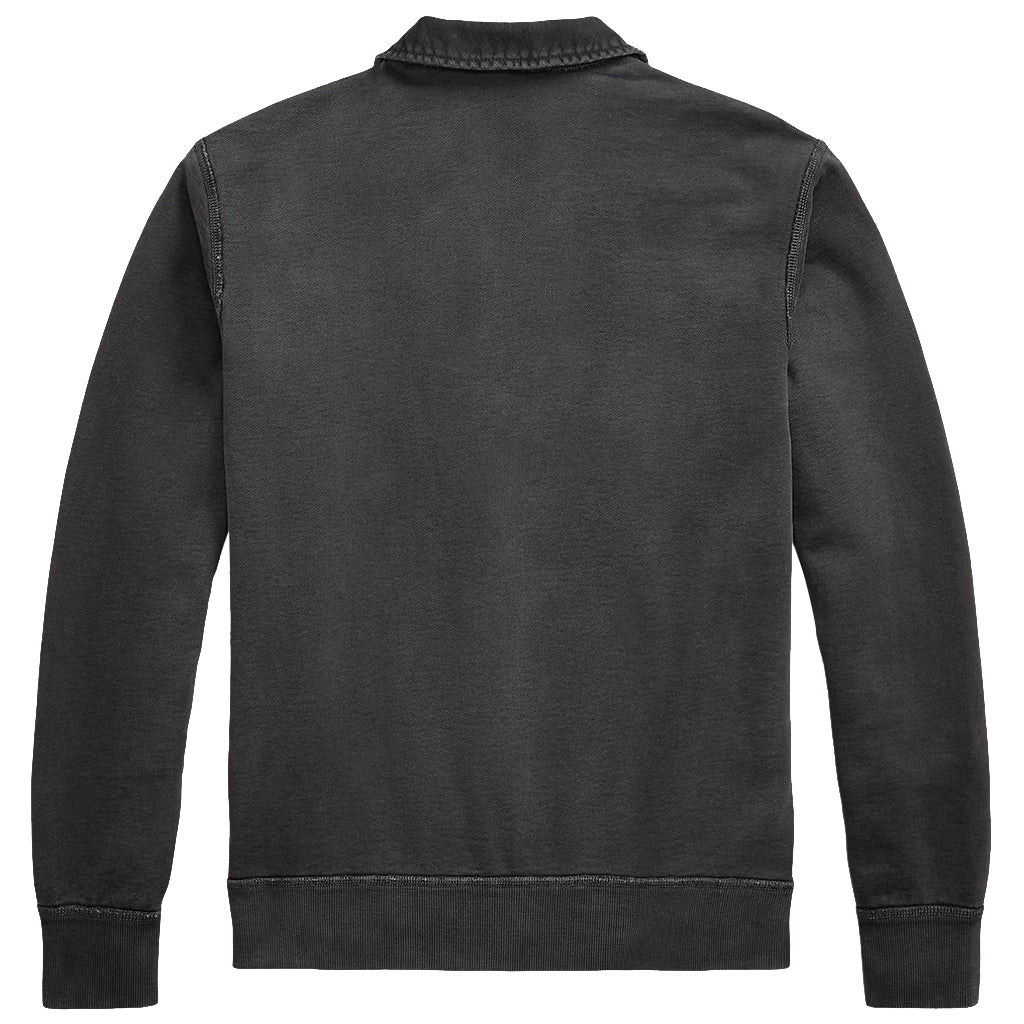 Double RL : FRENCH TERRY QUARTER ZIP PULLOVER (BLACK)