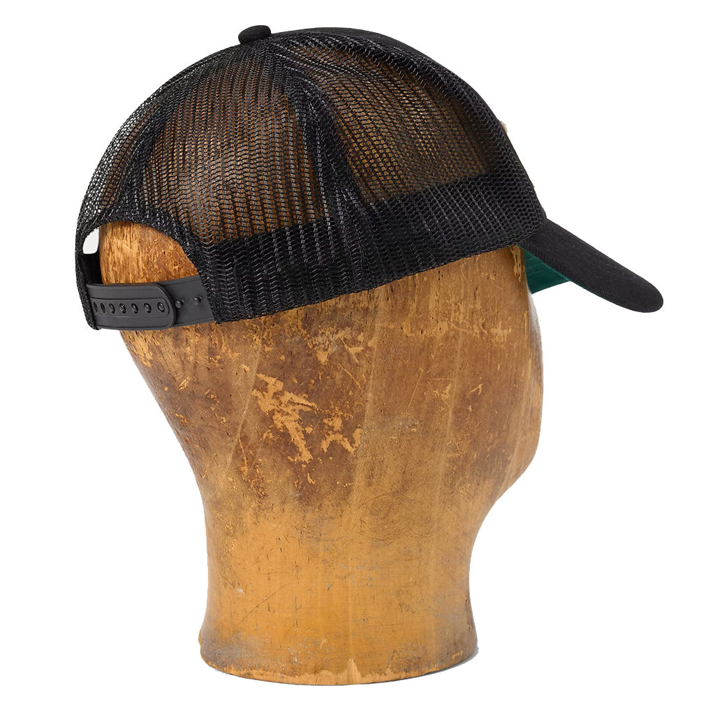 Double RL : LOGO PATCH DENIM TRUCKER CAP (BLACK)