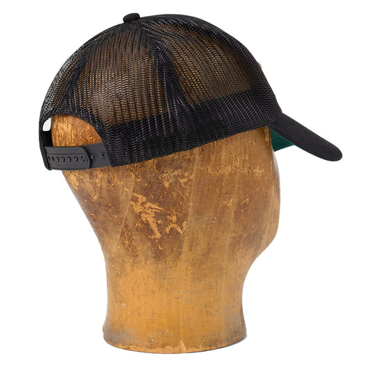 Double RL : LOGO PATCH DENIM TRUCKER CAP (BLACK)