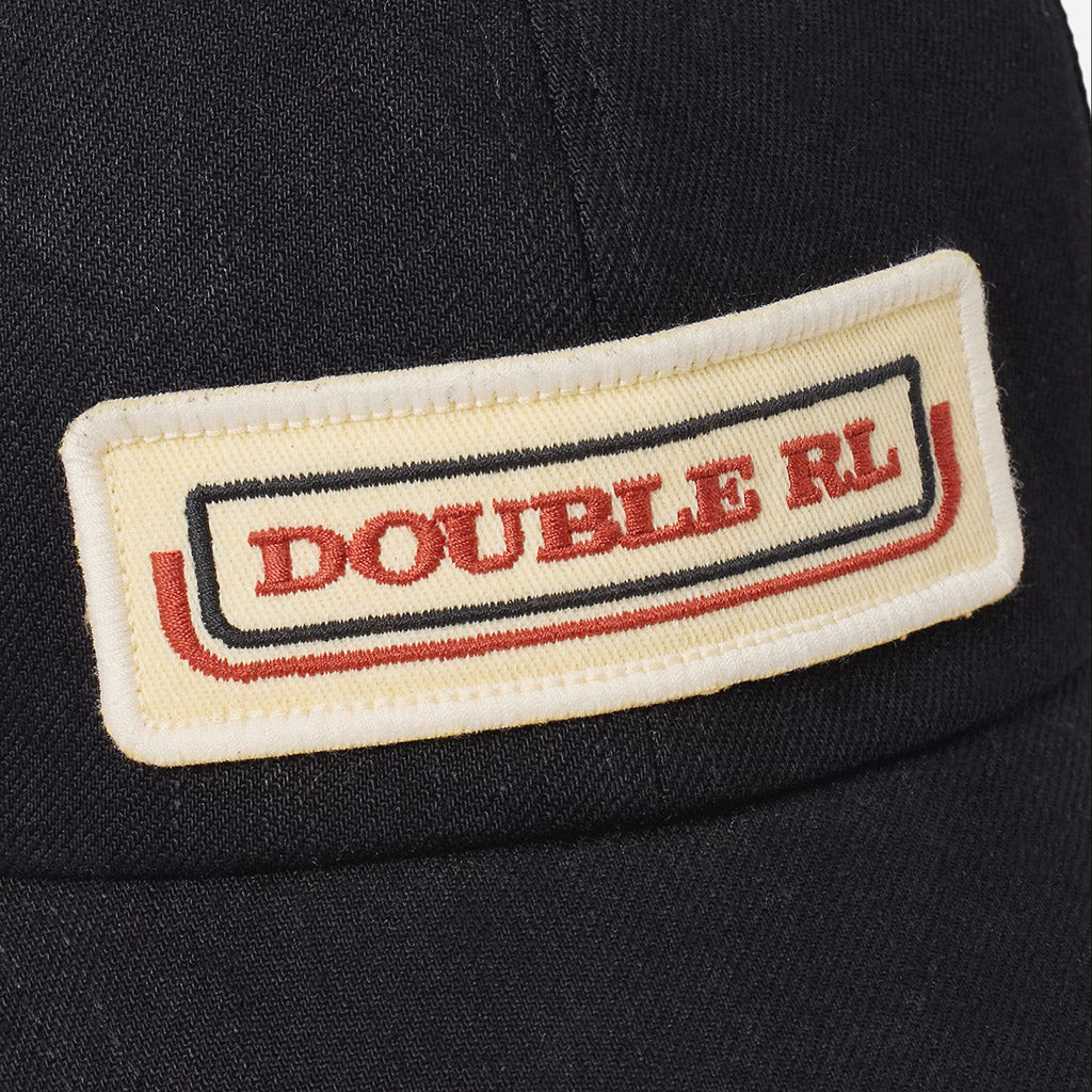 Double RL : LOGO PATCH DENIM TRUCKER CAP (BLACK)