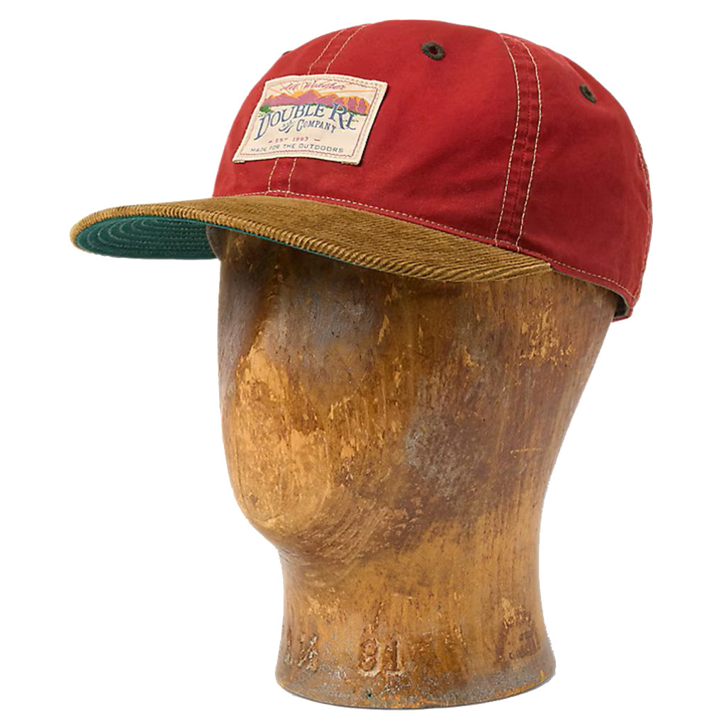 Double RL : CORDUROY-BILL OILCLOTH BALL CAP (RED)