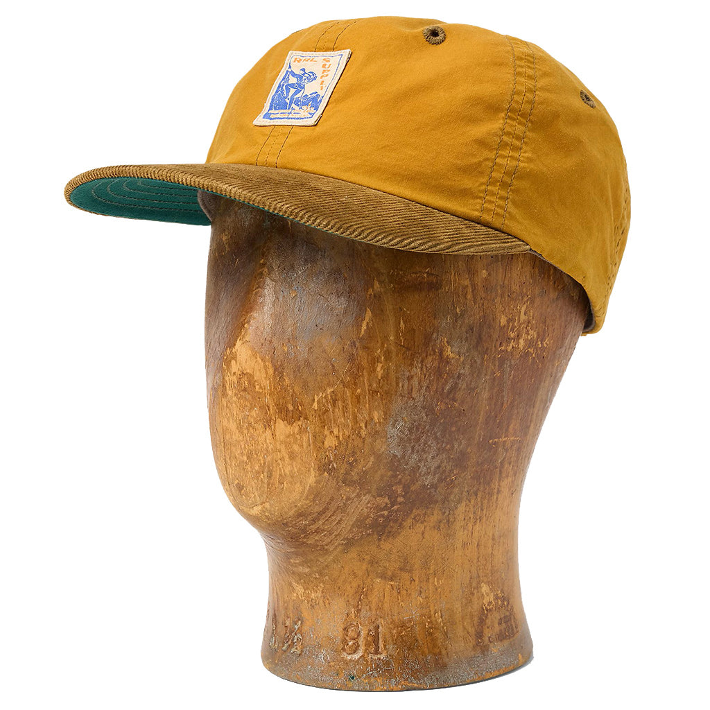Double RL : CORDUROY-BILL OILCLOTH BALL CAP (YELLOW)