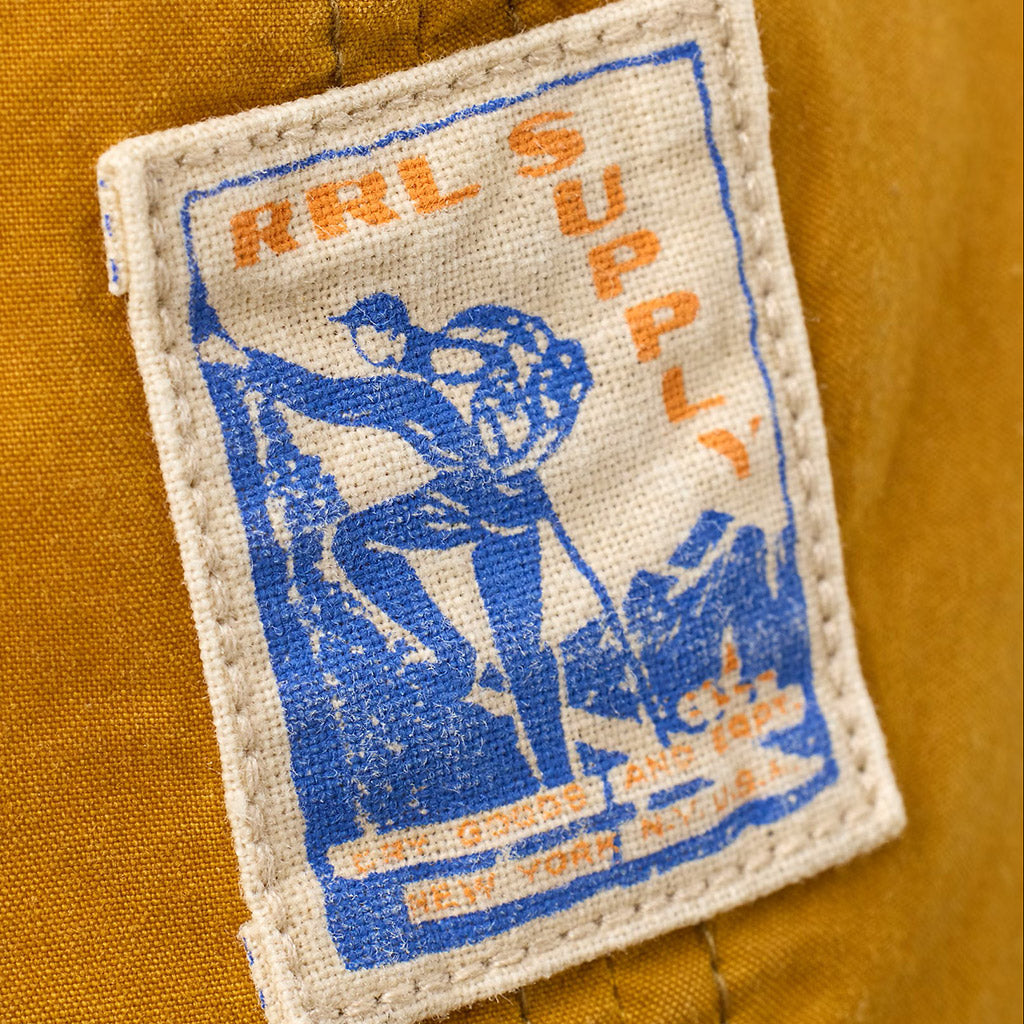 Double RL : CORDUROY-BILL OILCLOTH BALL CAP (YELLOW)