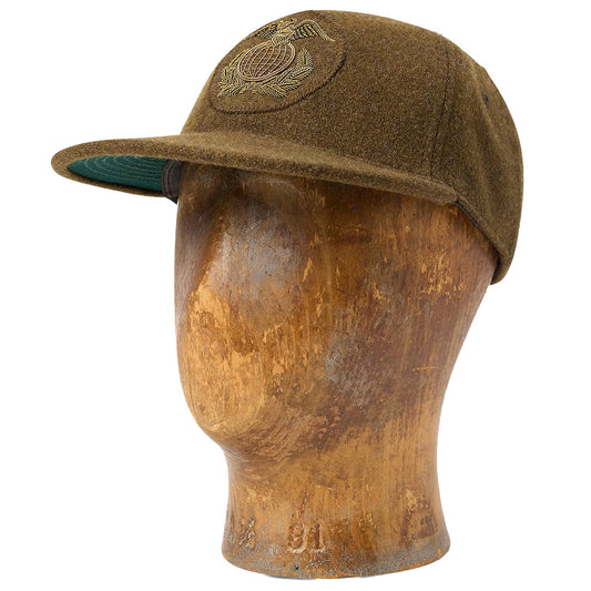 Double RL : BULLION WOOL-BLEND BALL CAP (OLIVE)
