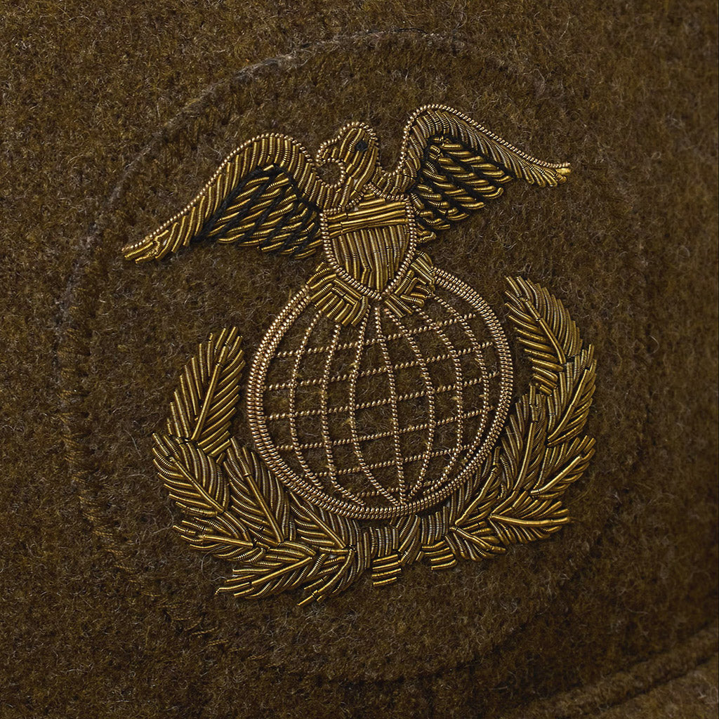 Double RL : BULLION WOOL-BLEND BALL CAP (OLIVE)