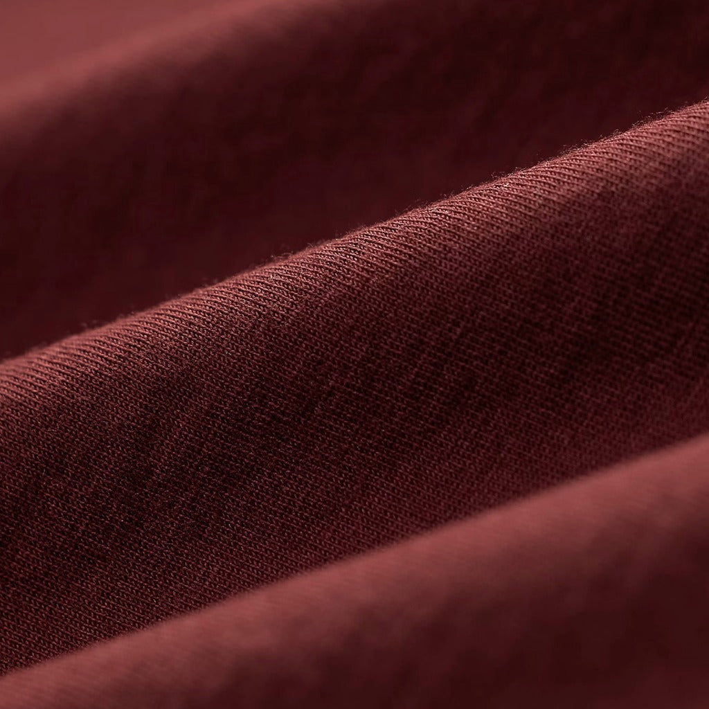 Double RL : LOGO GARMENT-DYED LOGO JERSEY T-SHIRT (VINTAGE BURGUNDY)