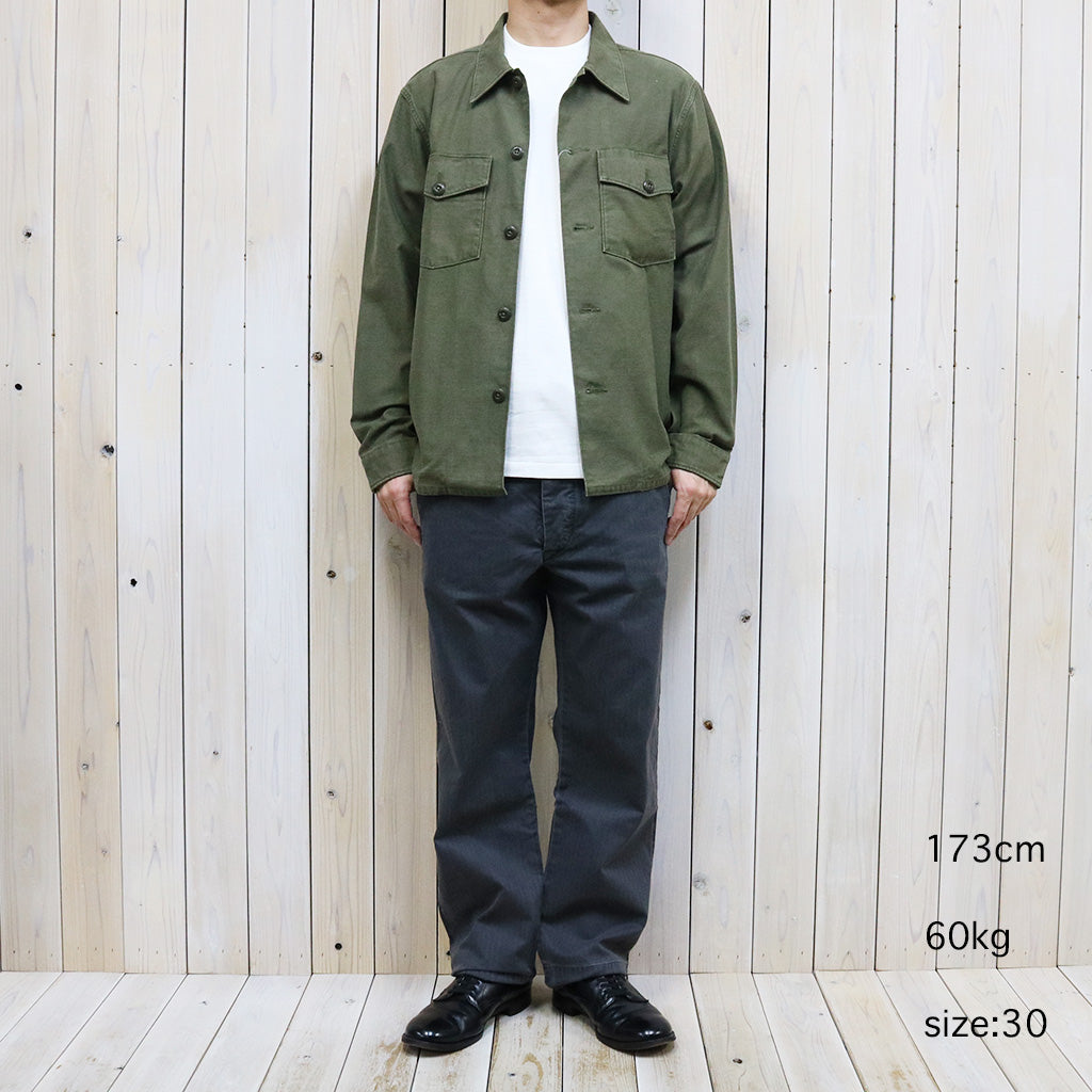 Double RL : GARMENT DYE HERRINGBONE  FIELD PANT (BLACK)