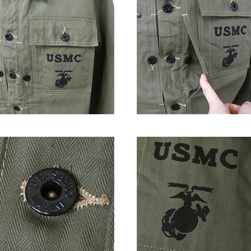 BUZZ RICKSON'S : U.S.MARINE CORPS M-1944 HERRINGBONE UTILITY