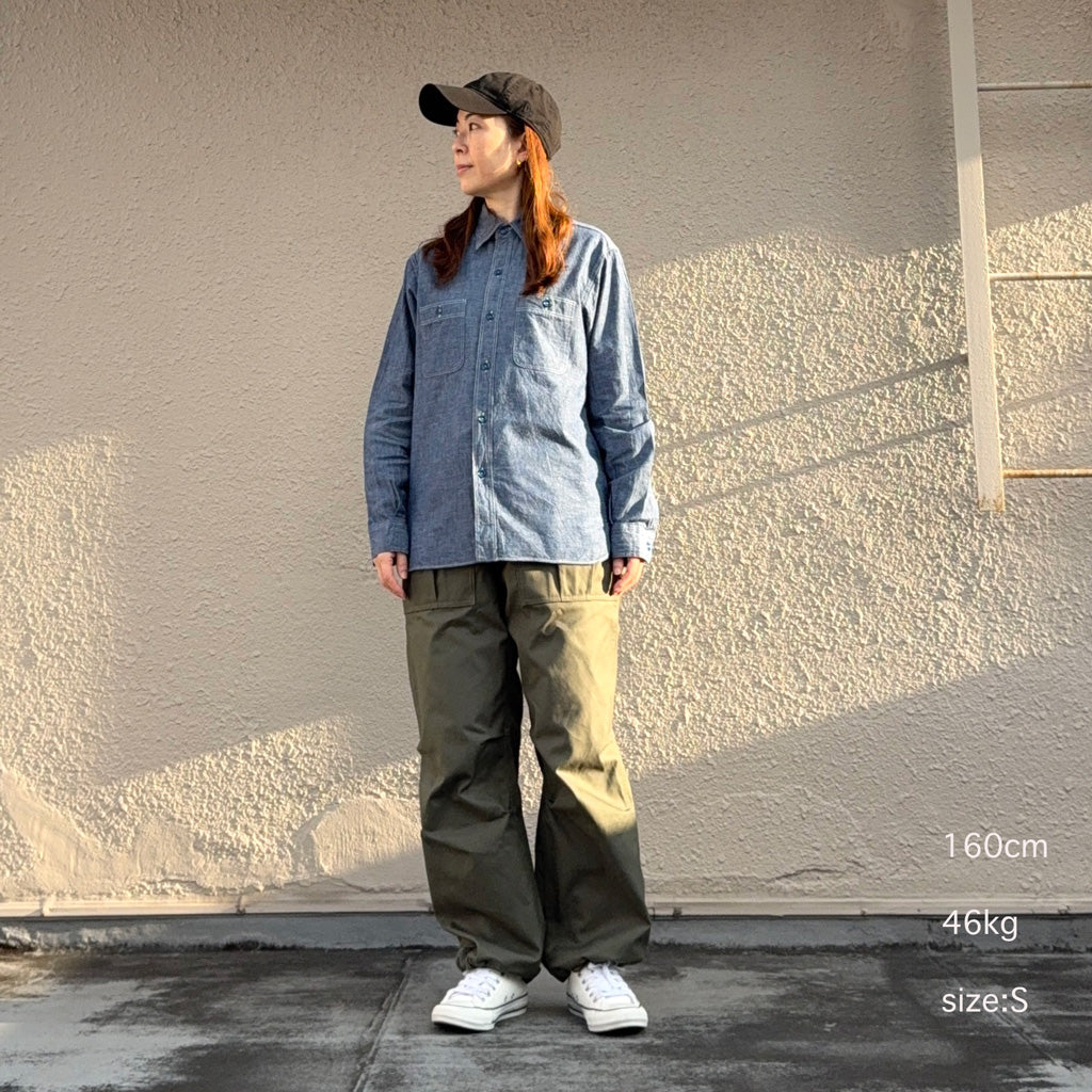 BUZZ RICKSON’S : BLUE CHAMBRAY WORK SHIRT (BLUE)