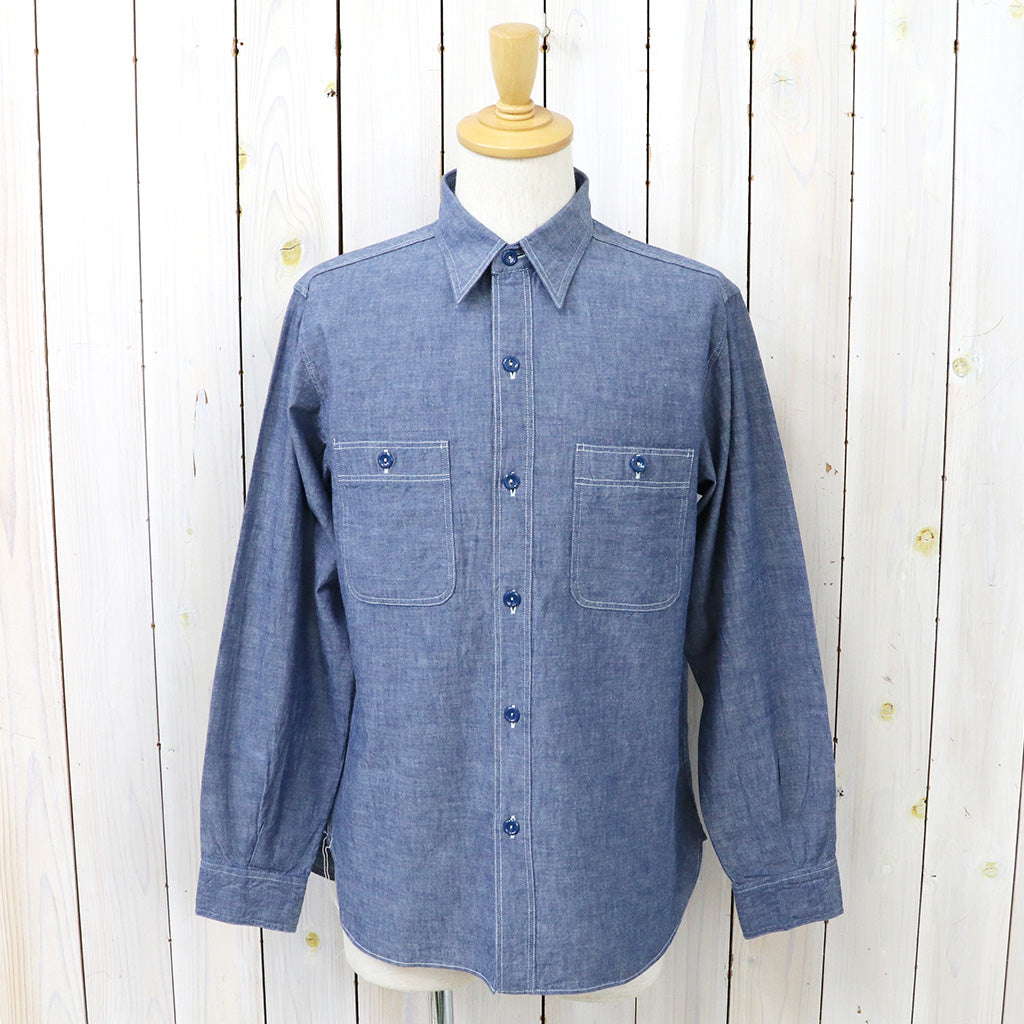 BUZZ RICKSON’S : BLUE CHAMBRAY WORK SHIRT (BLUE)