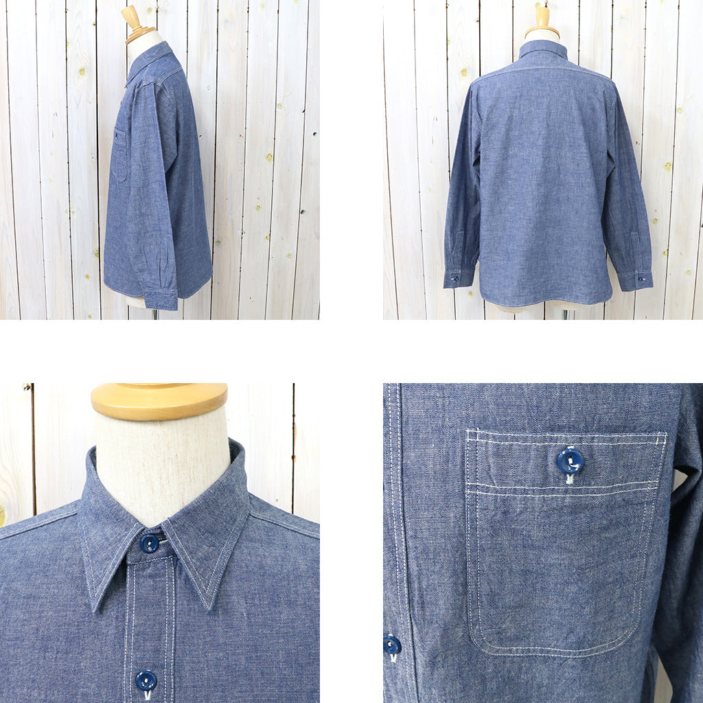 BUZZ RICKSON’S : BLUE CHAMBRAY WORK SHIRT (BLUE)