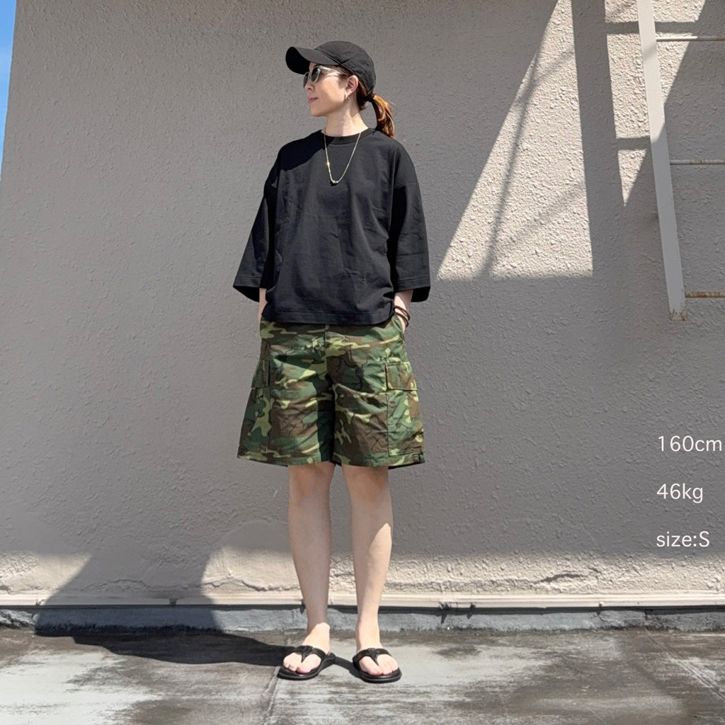BUZZ RICKSON’S : TROUSERS,MEN’S,CAMOUFLAGE COTTON,WIND RESISTANT POPLIN,CLASS 2 SHORTS