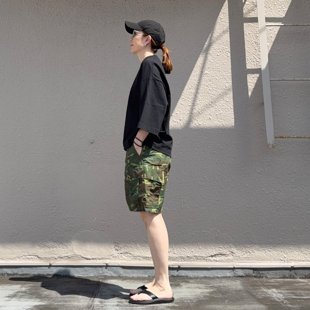 BUZZ RICKSON’S : TROUSERS,MEN’S,CAMOUFLAGE COTTON,WIND RESISTANT POPLIN,CLASS 2 SHORTS