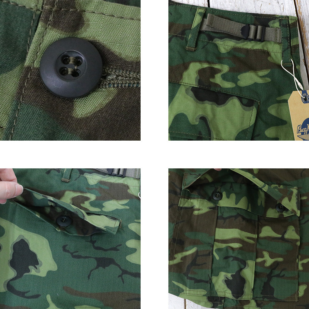 BUZZ RICKSON’S : TROUSERS,MEN’S,CAMOUFLAGE COTTON,WIND RESISTANT POPLIN,CLASS 2 SHORTS