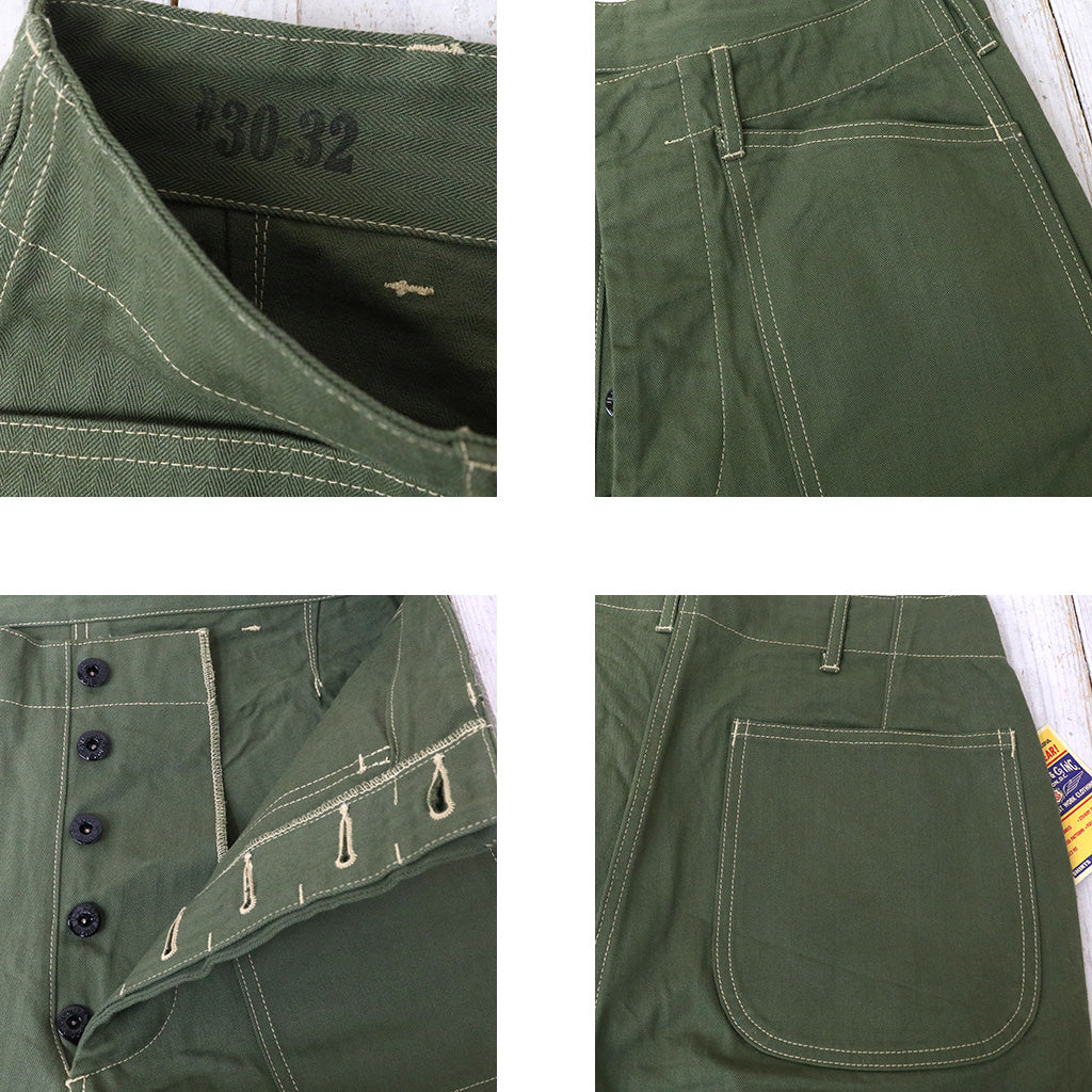 BUZZ RICKSON’S : U.S.MARINE CORPS M-1941 HERRINGBONE PANTS SHORT LENGTH