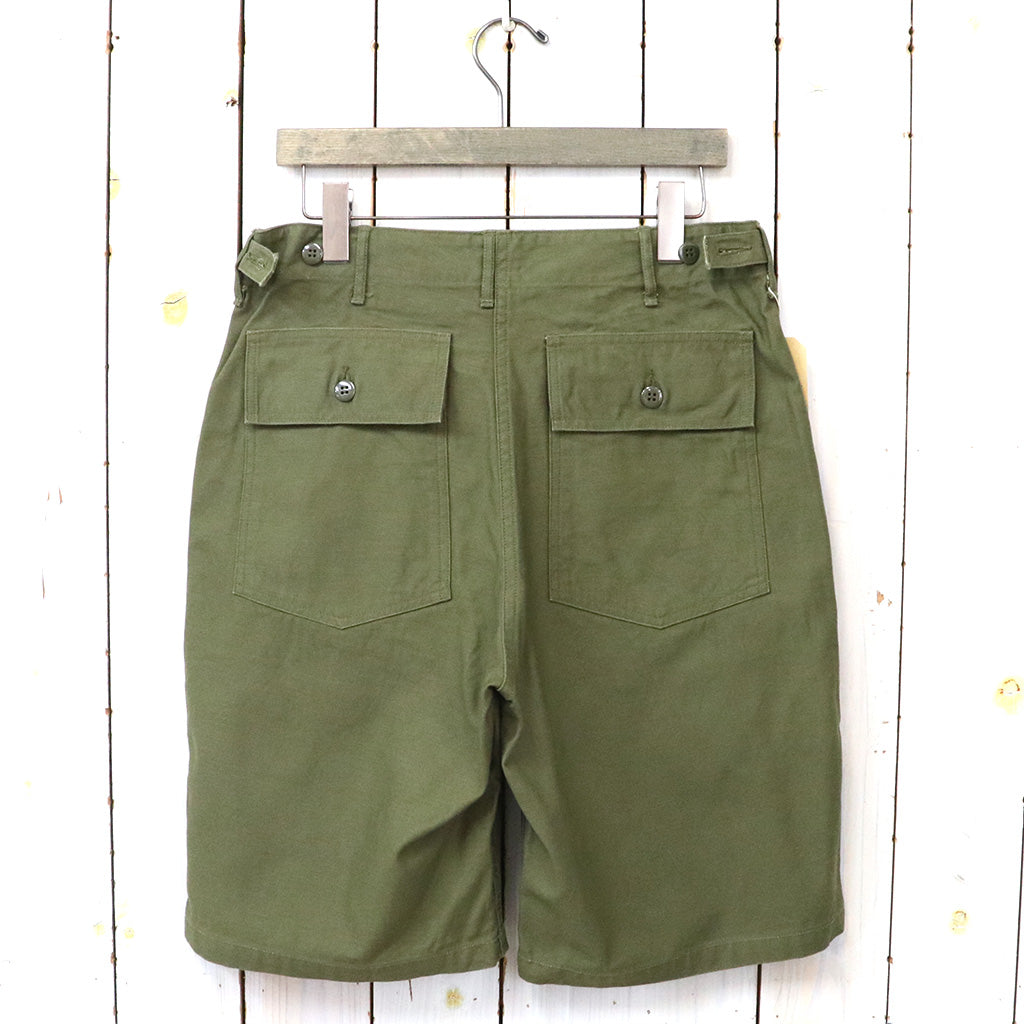 BUZZ RICKSON’S : TROUSERS MEN'S COTTON SATEEN OLIVE GREEN QM SHADE 107,TYPE I,CLASS SHORTS