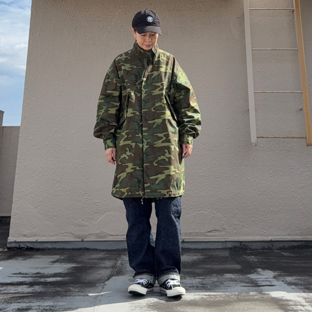 BUZZ RICKSON’S : HOOD,EXTREME COLD WEATHER M-65 ERDL CAMOUFLAGE WATER REPELLENT CIVILIAN MODEL