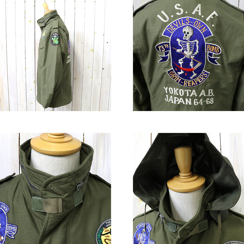 BUZZ RICKSON’S : COAT,MAN’S FIELD M-65 “BUZZ RICKSON MFG.CO.,INC.” 13th BOMB.SQ.”Grim Reapers”