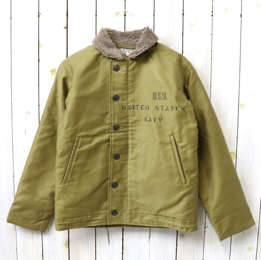 BUZZ RICKSON’S : N-1 KHAKI “NAVAL CLOTHING DEPOT DEPARTMENT” DEMOTEX-ED STENCIL “MIDWAY”