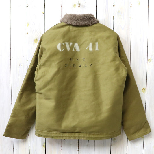 BUZZ RICKSON’S : N-1 KHAKI “NAVAL CLOTHING DEPOT DEPARTMENT” DEMOTEX-ED STENCIL “MIDWAY”