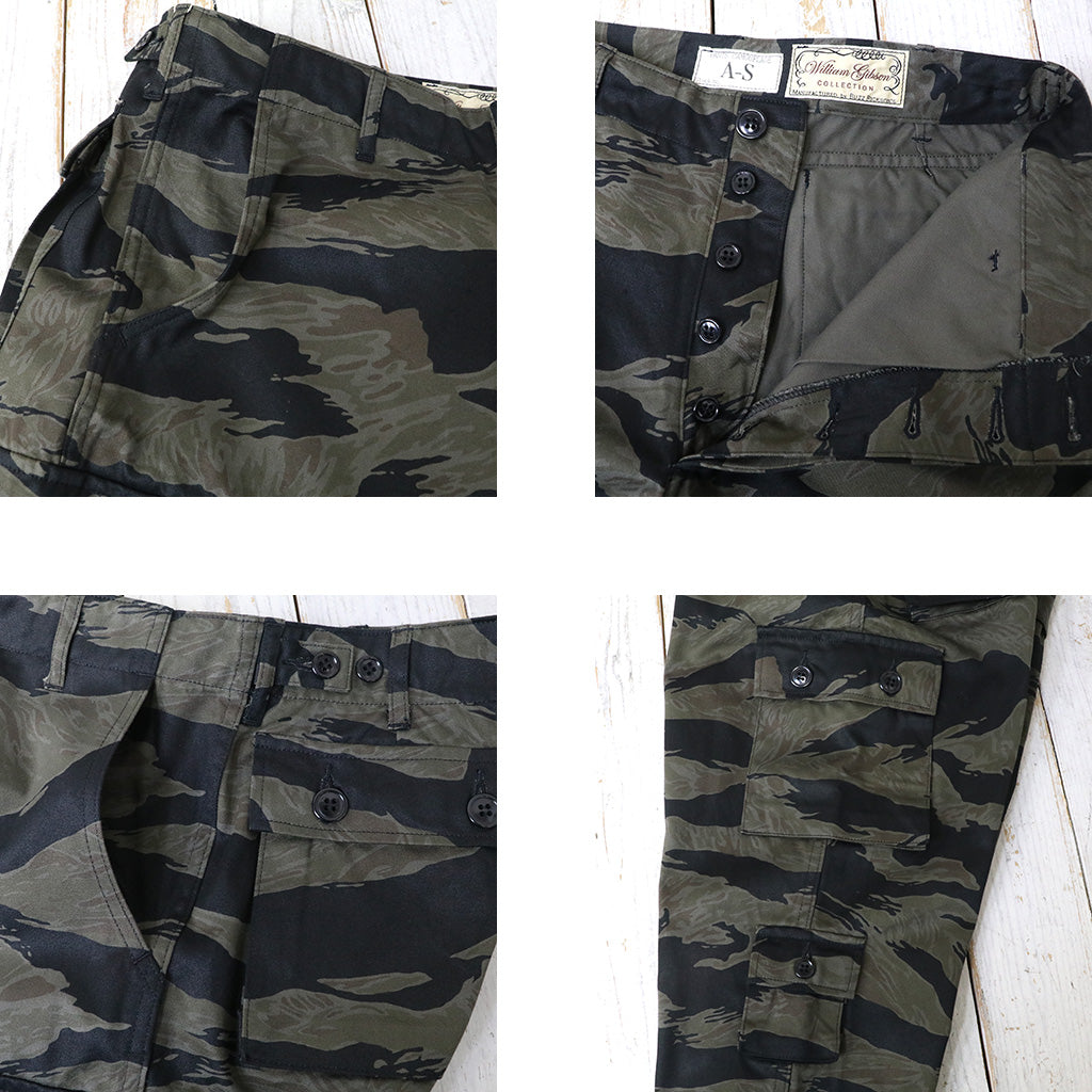 BUZZ RICKSON’S WILLOAM GIBSON COLLECTION : BLACK TIGER PATTERN TROUSERS OVER DYE