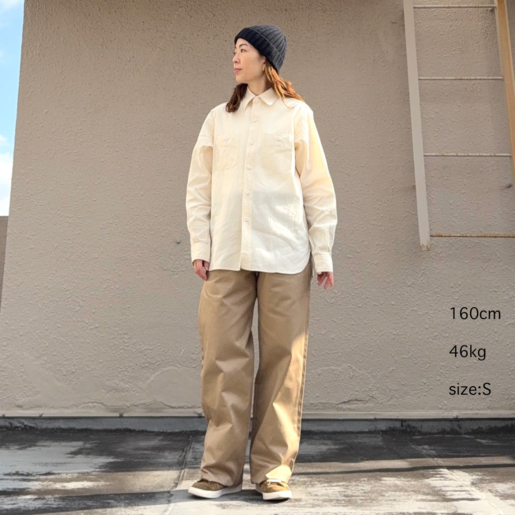 BUZZ RICKSON’S : WHITE CHAMBRAY WORK SHIRT (OFF WHITE)