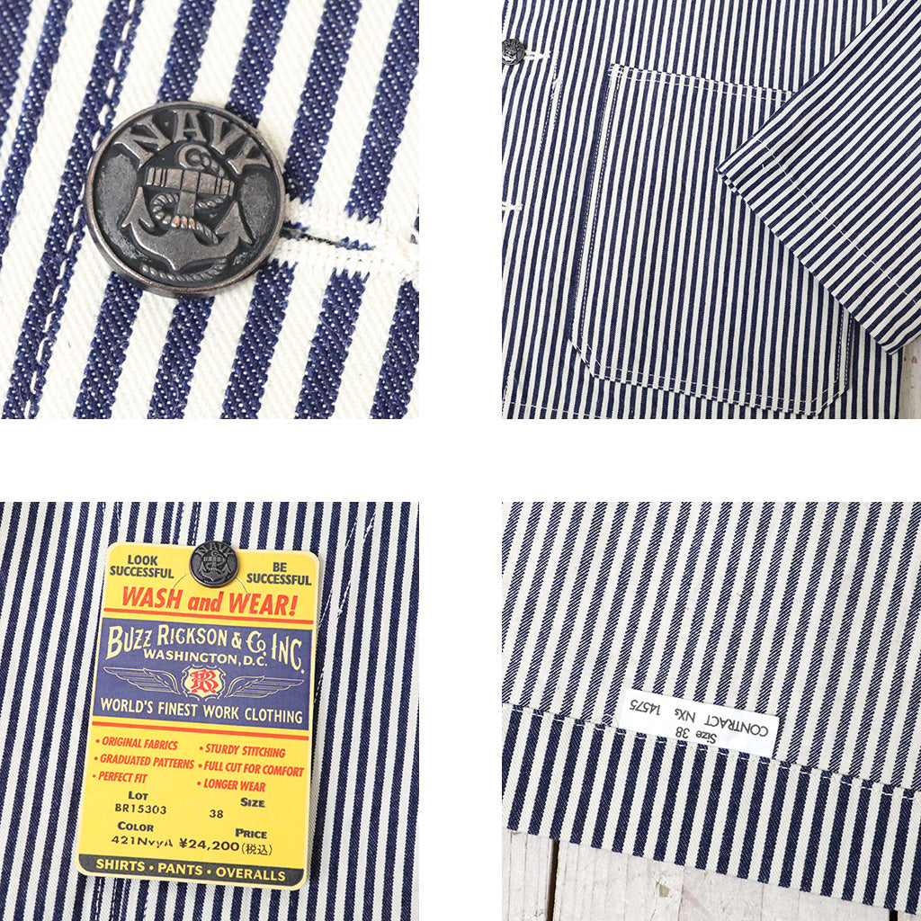 BUZZ RICKSON’S : U.S.NAVY WWII UTILITY HICKORY JACKET