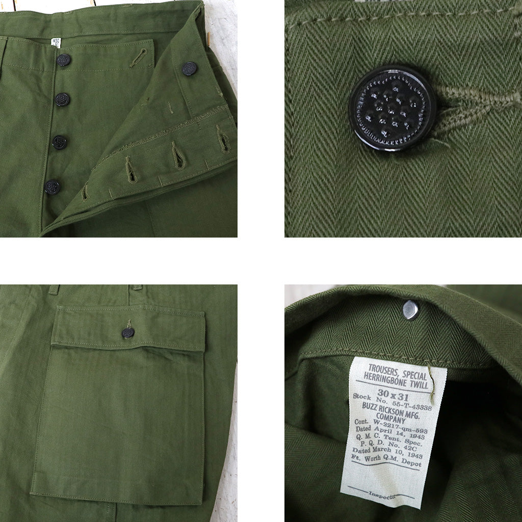 BUZZ RICKSON’S : TROUSERS HERRINGBONE TWILL SPECIAL