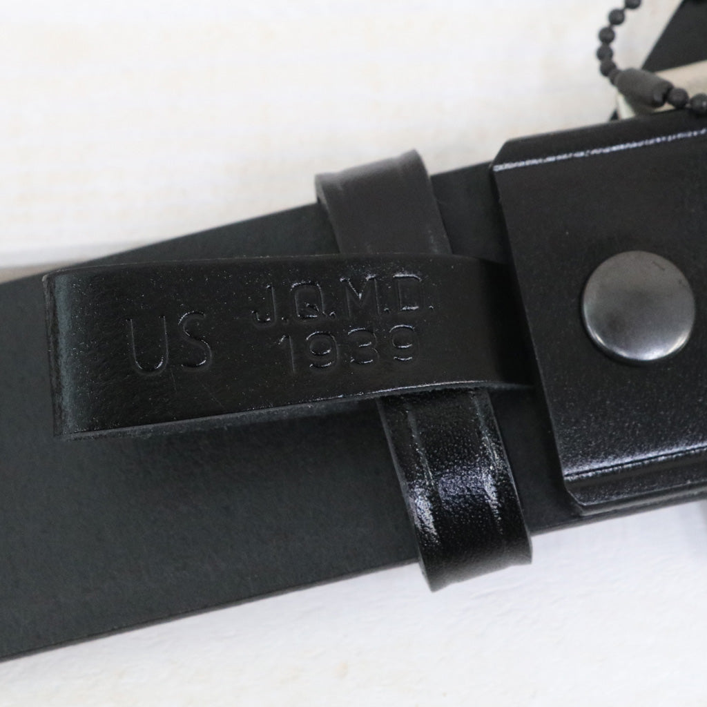 BUZZ RICKSON’S : BELT,LEATHER,ENLISTED,MAN’S (BLACK)