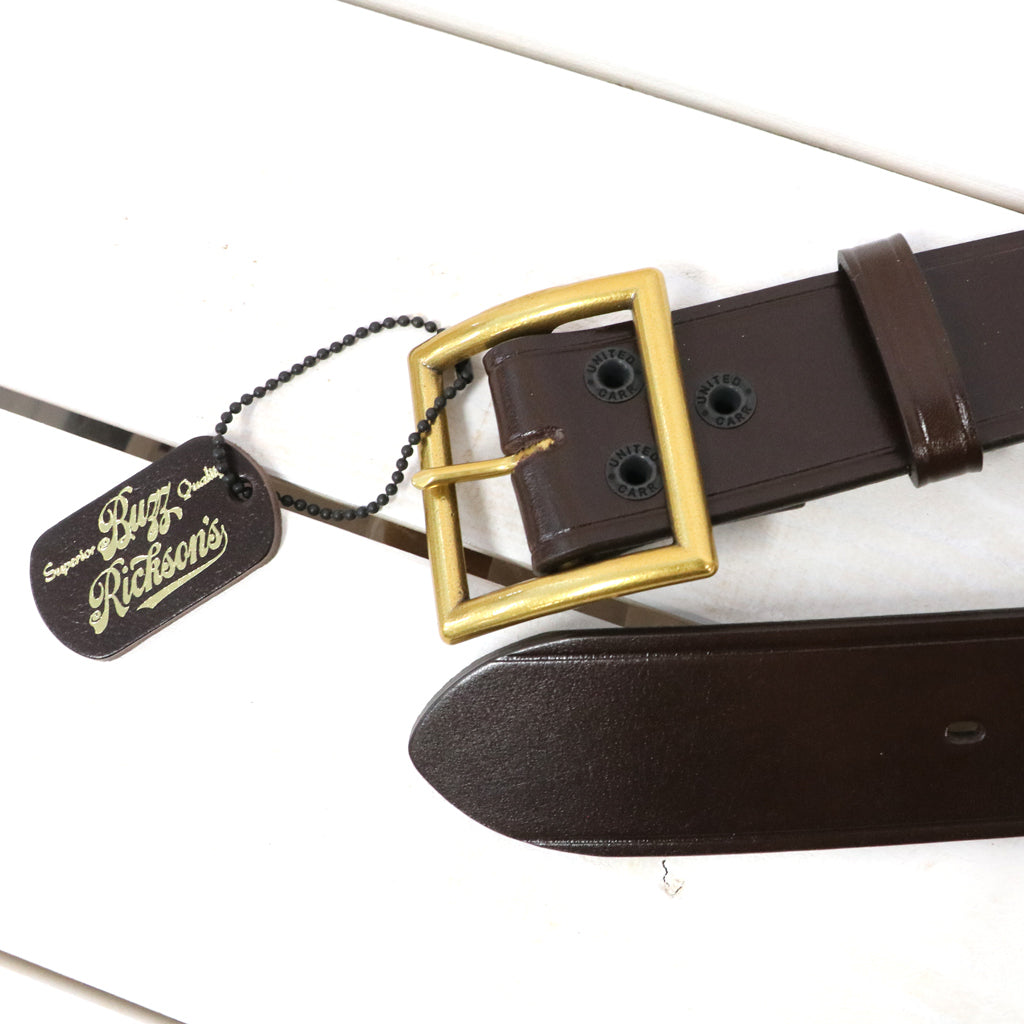 BUZZ RICKSON’S : BELT,LEATHER,ENLISTED,MAN’S (BROWN)