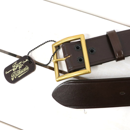 BUZZ RICKSON’S : BELT,LEATHER,ENLISTED,MAN’S (BROWN)