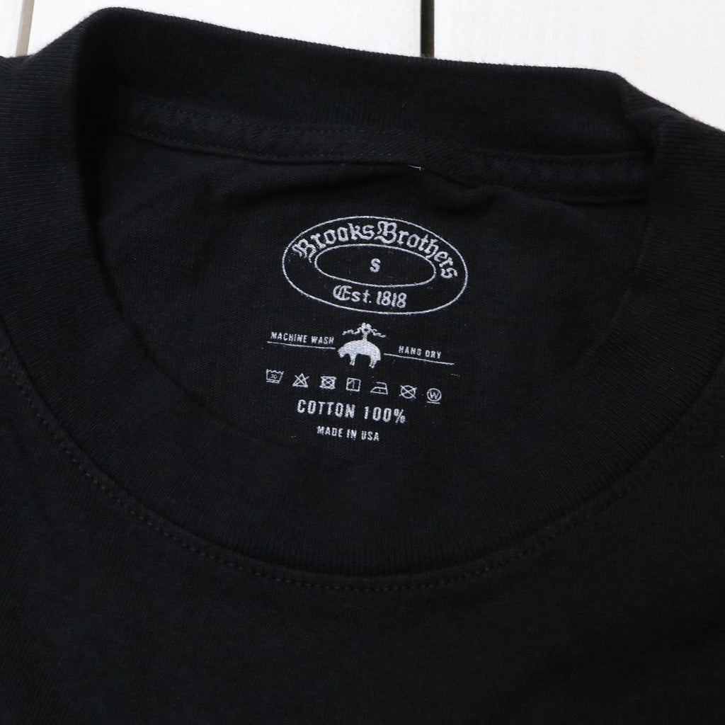 Brooks Brothers : COTTON 2-PACK CREW NECK TEE Made in USA (BLACK)