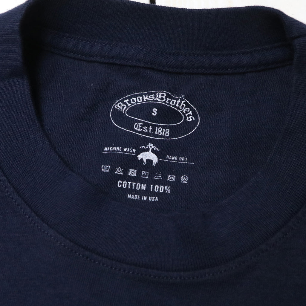 Brooks Brothers : COTTON 2-PACK CREW NECK TEE Made in USA (NAVY)