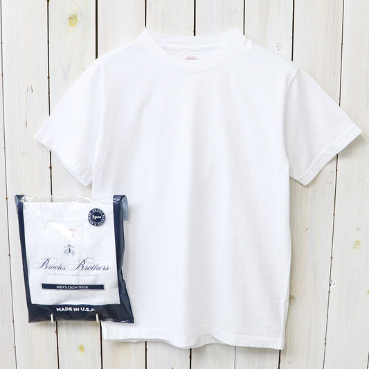 Brooks Brothers : COTTON 2-PACK CREW NECK TEE Made in USA (WHITE)