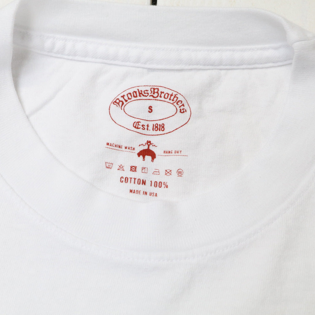 Brooks Brothers : COTTON 2-PACK CREW NECK TEE Made in USA (WHITE)