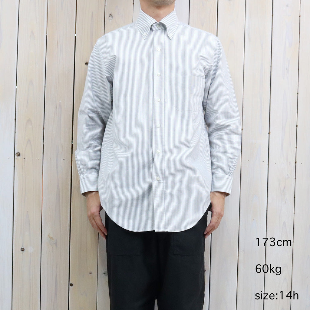 Brooks Brothers : スーピマコットン オックスフォード ドレスシャツ Traditional Fit (BLACK STRIPE)