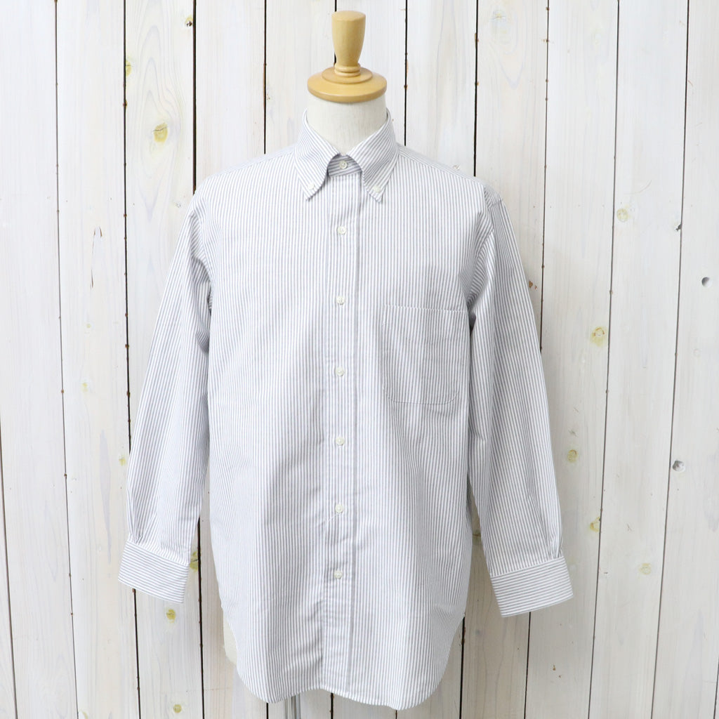 Brooks Brothers : スーピマコットン オックスフォード ドレスシャツ Traditional Fit (BLACK STRIPE)