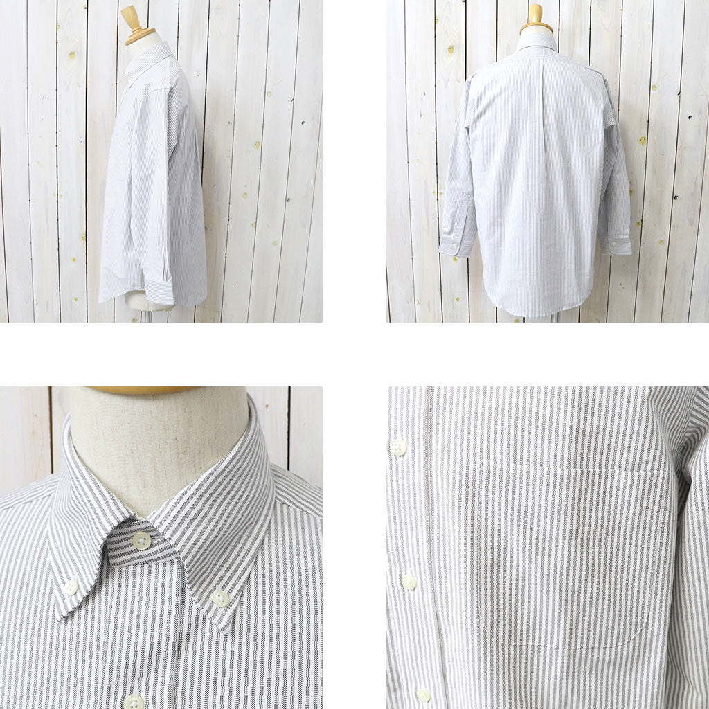 Brooks Brothers : スーピマコットン オックスフォード ドレスシャツ Traditional Fit (BLACK STRIPE)