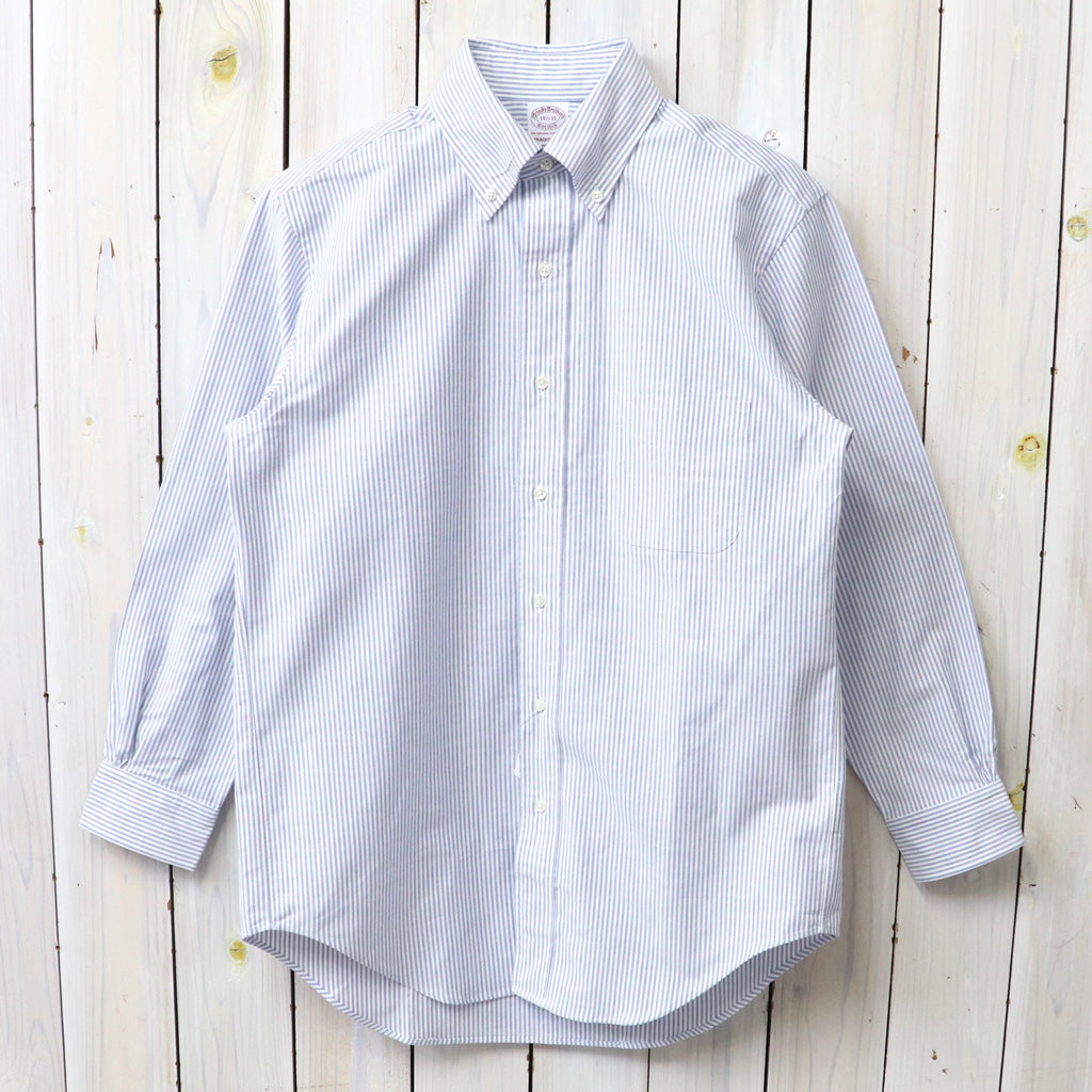 Brooks Brothers : スーピマコットン オックスフォード ドレスシャツ Traditional Fit  (BLUE STRIPE)