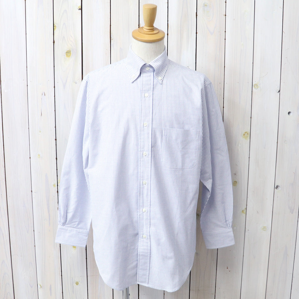 Brooks Brothers : スーピマコットン オックスフォード ドレスシャツ Traditional Fit  (BLUE STRIPE)