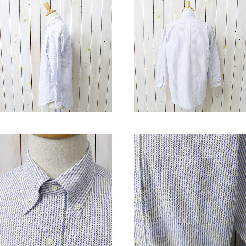 Brooks Brothers : スーピマコットン オックスフォード ドレスシャツ Traditional Fit  (BLUE STRIPE)