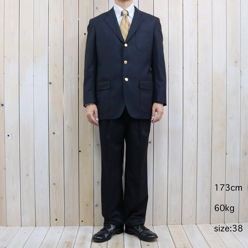 Brooks Brothers : ウールサージ 段返り3釦ブレザー Traditional Fit (Navy)