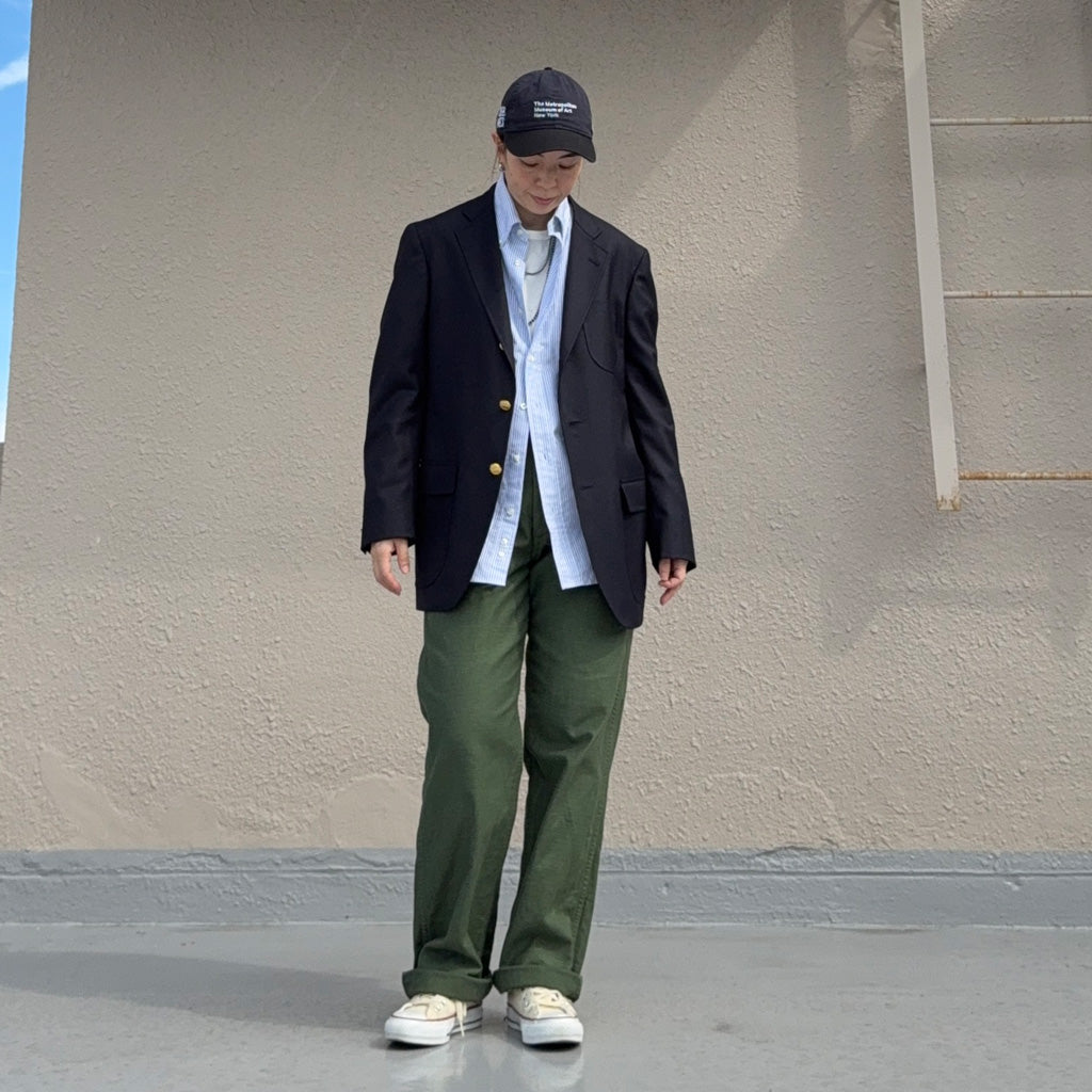 Brooks Brothers : ウールサージ 段返り3釦ブレザー Traditional Fit (Navy)