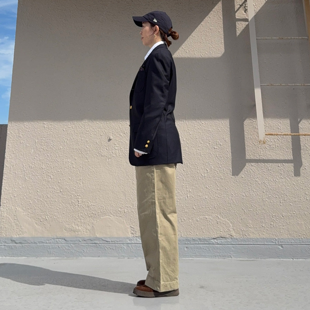 Brooks Brothers : ウールサージ 段返り3釦ブレザー Traditional Fit (Navy)