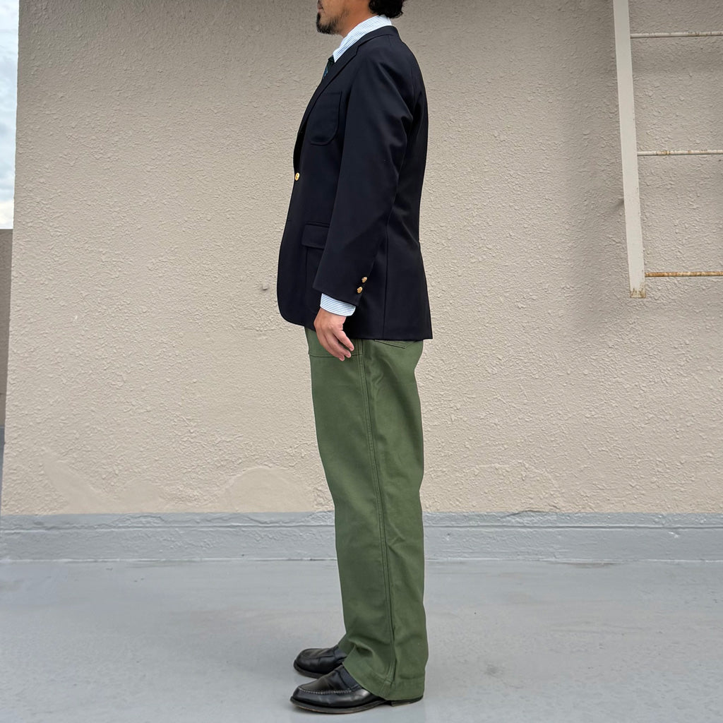 Brooks Brothers : ウールサージ 段返り3釦ブレザー Traditional Fit (Navy)