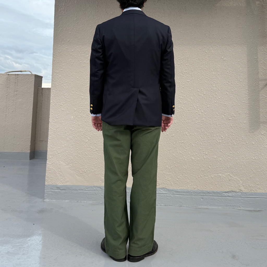 Brooks Brothers : ウールサージ 段返り3釦ブレザー Traditional Fit (Navy)